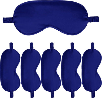6PACK Silk Sleep Mask Satin Eye Masks Blackout Silky Eyeshade Cover Soft Blindfold Eyeshades for Women Sleeping Travel Gift