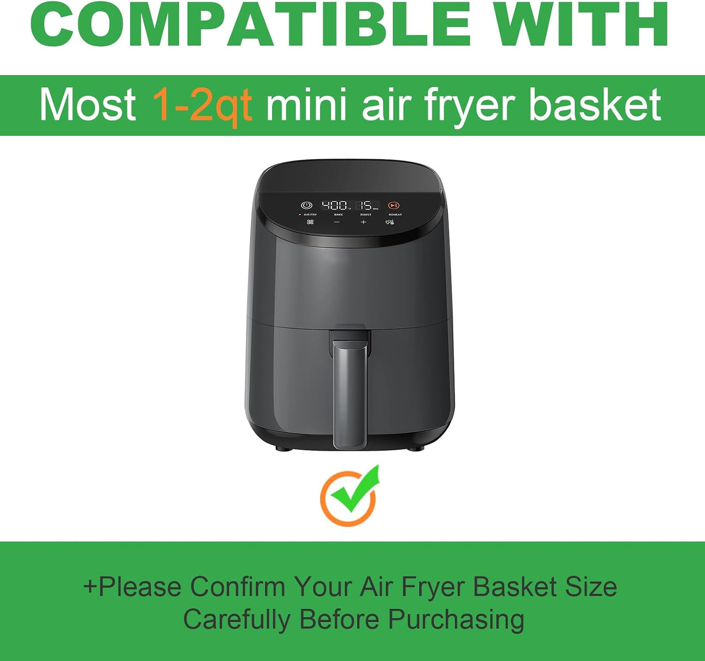 130 Pcs Disposable Mini Air Fryer Liners for COSORI 2.1 Qt Air Fryer | Small Air Fryer Liners, Pre-Cut and Ready to Use Upon Receipt, Food-Grade Safe, Heat to 430°F, Non-Stick