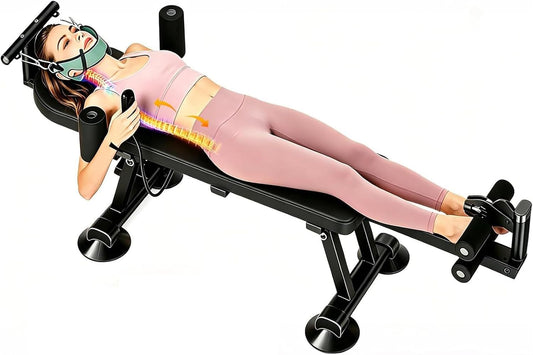 Motorized Spine Decompression Device - Stretching Table for Back Pain, Sciatica, Herniated Disc Relief & Spinal Posture Correction at Home