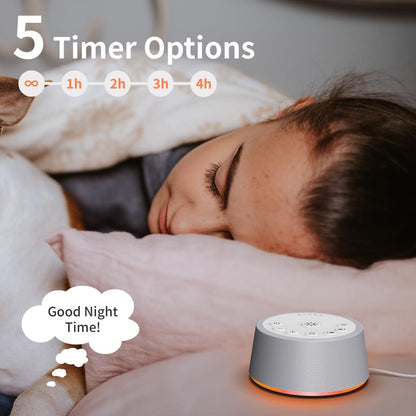 SoundLegend Sleep White Noise Sound Machines 32-Level Volume 30 Sounds 12 Colors Light 5 Timers Adjustable Light Brightness Compact for Everyone Travel Gift Memory Function