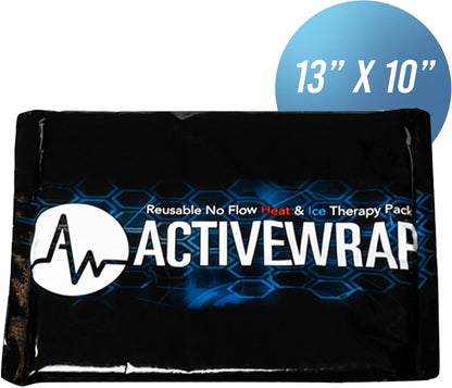 ActiveWrap Ultra Flex Ice & Heat Pack, Large (7" x 10") – Gel Ice Packs Reusable for Knee & Shoulder, Hot & Cold Therapy, Flexible No-Flow Gel, Includes Nylon Protective Pouch (2 Count)