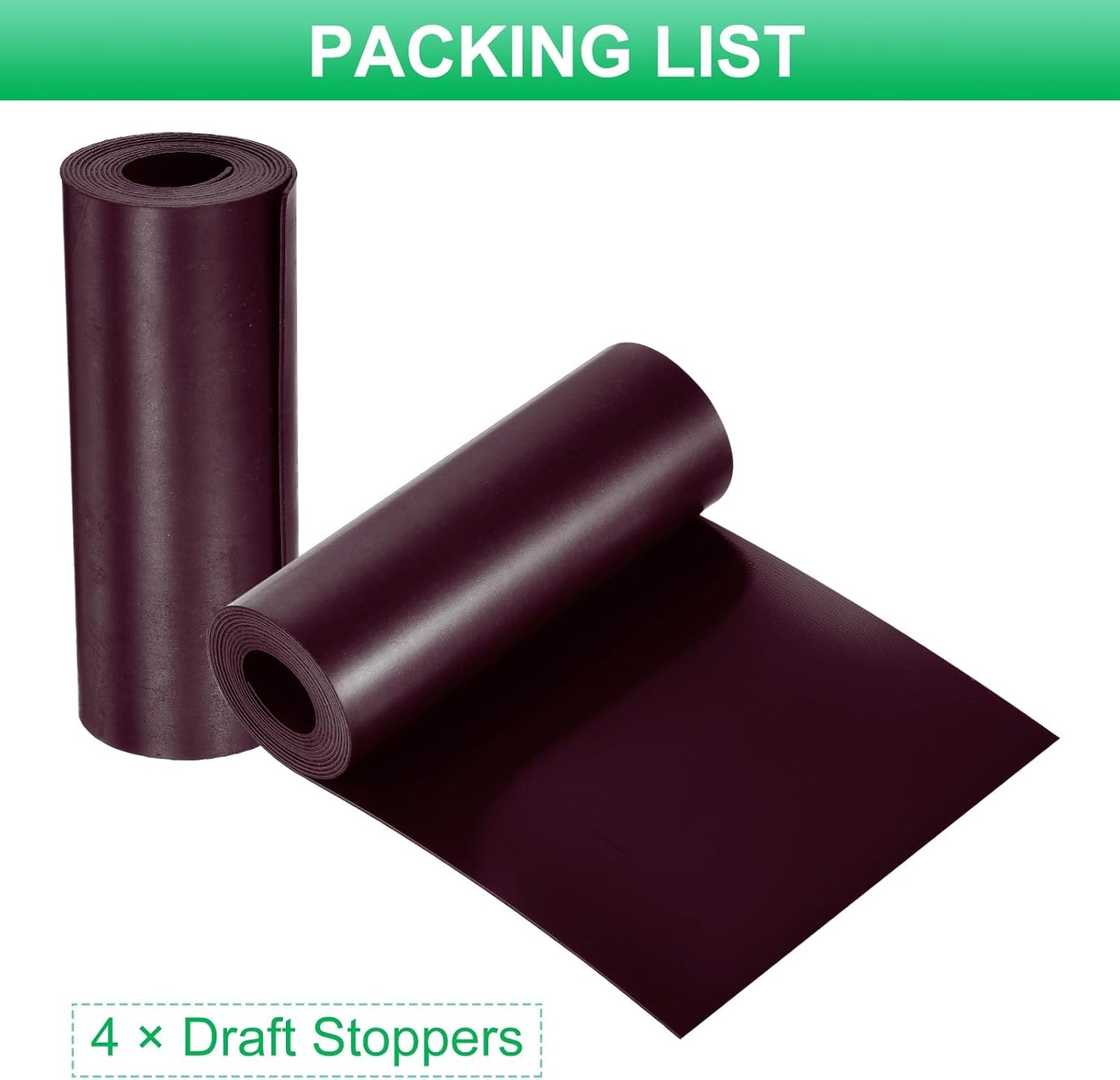 PATIKIL 40" x 4" Magnetic Fireplace Draft Stopper, 4 Pcs Fireplace Vent Cover Indoor Chimney Draft Blocker to Block Cold Air Prevent Heat Loss, Black Brown