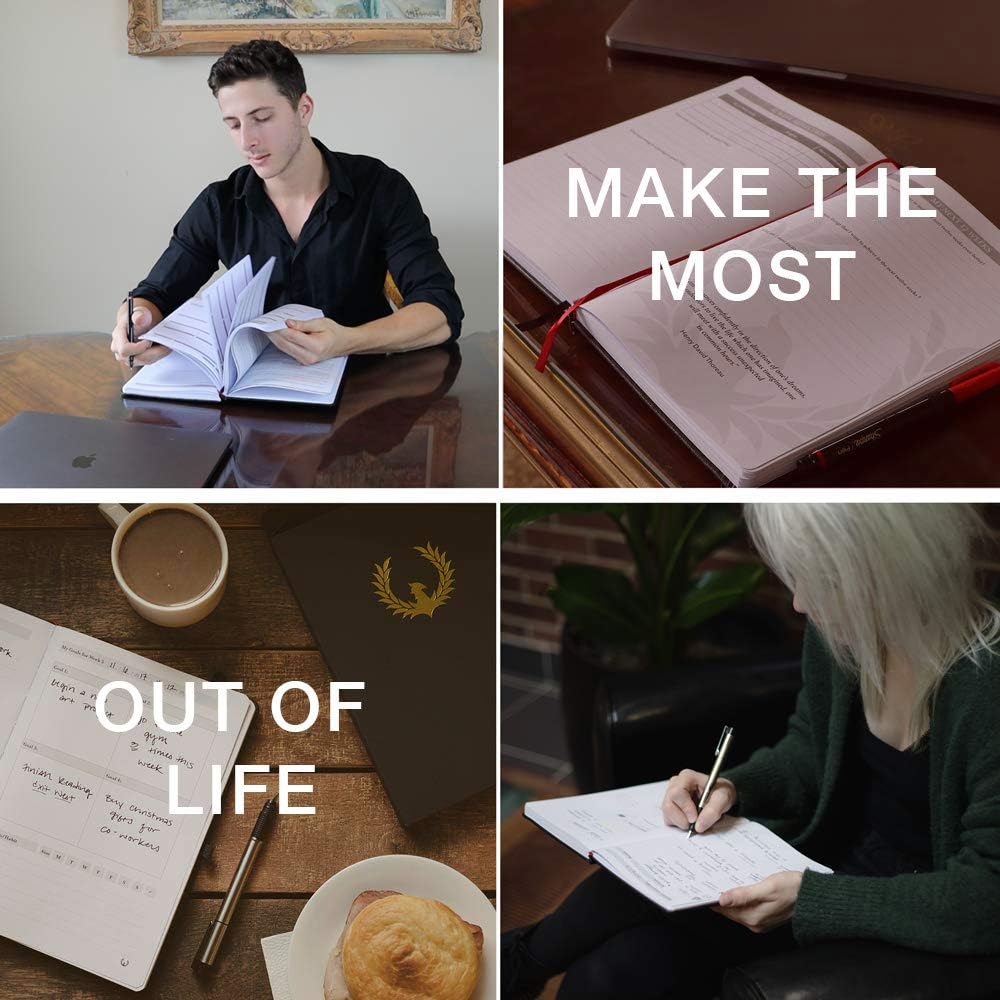 The Phoenix Journal - Quarterly Goal Planner, Daily Planner Journal & Organizer for Goal Setting, Productivity & Focus - Undated 12 Week Planner, Weekly & Monthly Planning, Habit Tracking - Hardcover - Black