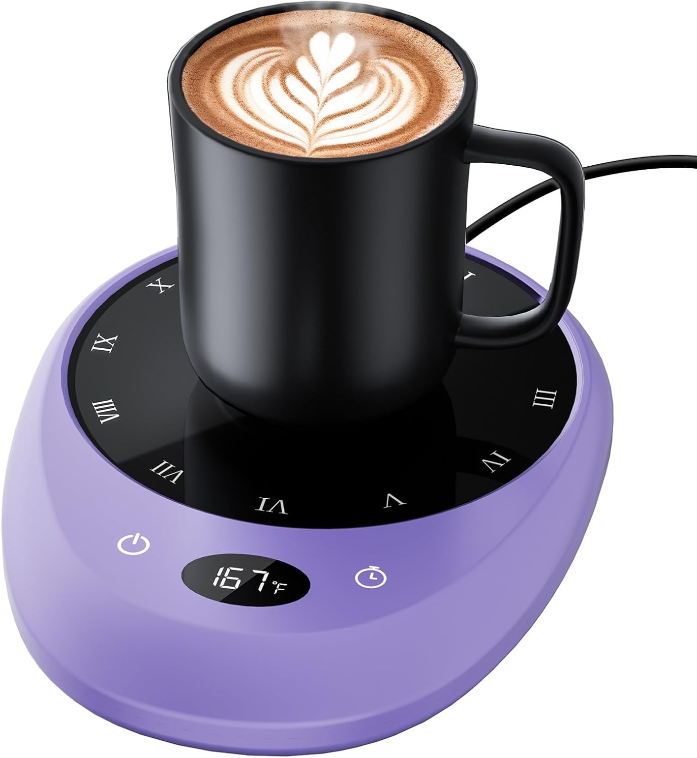 MEION Coffee Mug Warmer for Desk, Coffee Cup Warmer, 4 Temp Settings & 1-12H Timer, Coffee Warmer with Auto Shut Off Smart Gravity Sensor, Beverage & Candle Warmer Coffee Gifts Accessories(Black)
