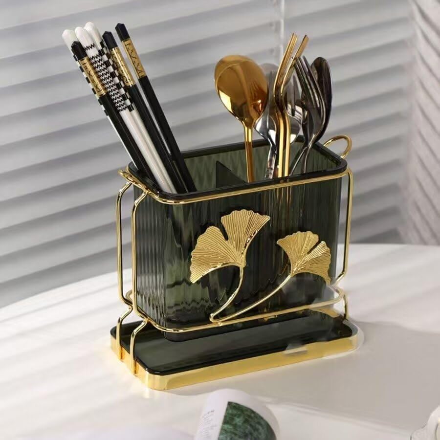 Toothbrush Holder for Bathrooms, 2-Compartment Toothbrush Organizer, Drainage and Breathability, Kitchen Utensil Holder, Kitchen Bathroom Tooth Brush Holder Organizers and Storage