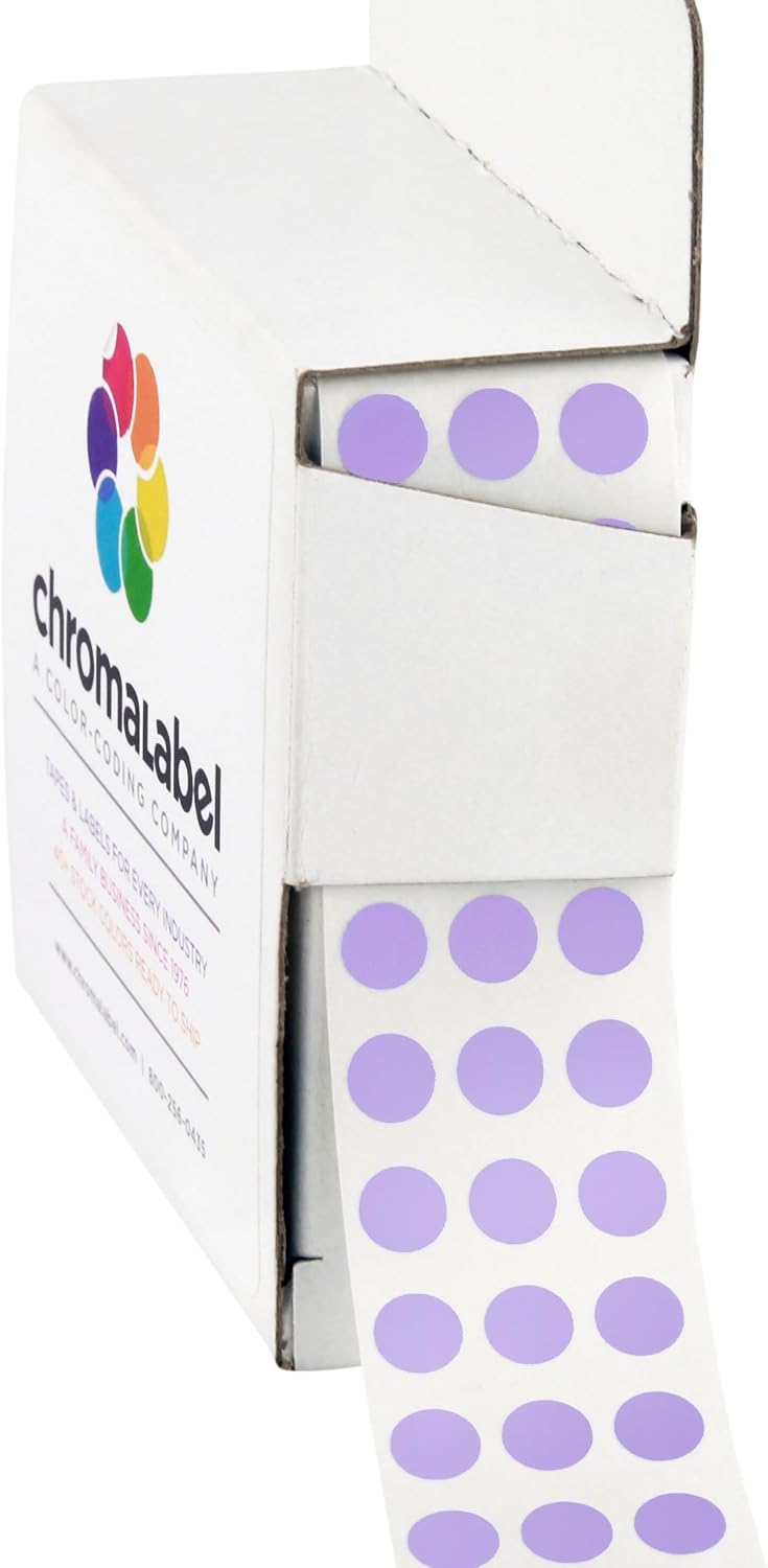 Dark Blue, Red & Yellow Dots, 1/4 Inch, 1000/Box Each Color | Writable Semi-Gloss Circle Labels in Dark Blue, Red and Yellow for Offices, Retail and Classrooms. Made in USA - Colors A