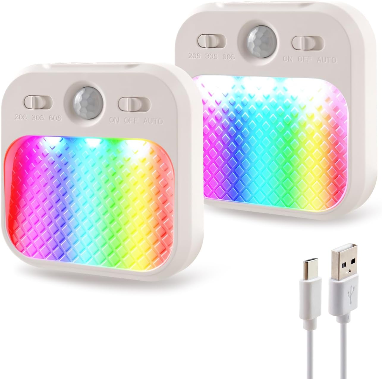 DAMI Motion Sensor Night Lights Rechargeable with Timer, Battery Cabinet Light with 3 Color Temperatures Stepless Dimming, Magnetic Closet Light for Travel, RV, Cruise Essentials 2026