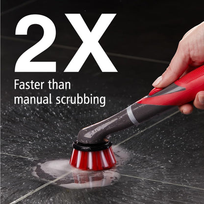 Rubbermaid Reveal Power Scrubber with Multi-Purpose & Grout Head, Cordless Electric Battery Powered Scrub Brush, Water Resistant, for Home/Kitchen/Bathroom/Grout/Tile/Shower/Tub