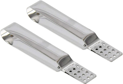 Home-X Stainless Steel Tea Bag Squeezer, Herbal Tea Infuser, Useful Kitchen Steeper Tongs, Strainer Holder Grip, Metal Kitchen Bar Tools-Set of 2
