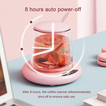 Coffee Mug Warmer for Desk, Electric Cup Warmer with 3 Temperature Settings, Mug Warmer Auto Shut Off, Smart Coffee Warmer for Desk, Birthday Gifts for Women Men Green