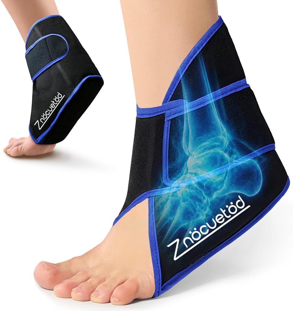 Ankle Ice Pack Wrap for Swelling Foot Heel Pain Relief Reusable Gel-1Pack
