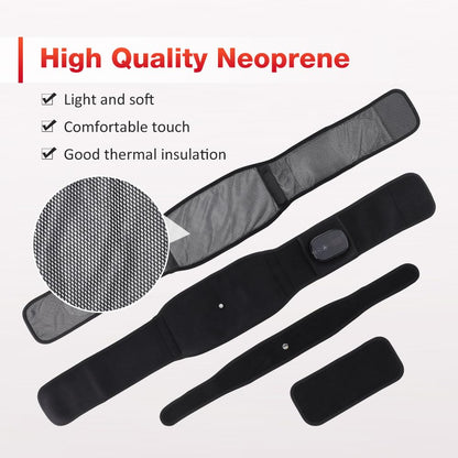 NORTHERN BROTHERS Cordless Heating Pad for Back Pain Relief with Vibration, Heated Waist Belt Wrap for Lower Back & Period Cramps, 5000mAh, 3 Heat & 3 Vibration Modes, Adjustable up to 58", Black