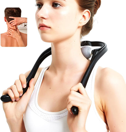 Neck Massager for Pain Relief Deep Tissue Self Trigger Point Shiatsu Shoulder & Back Massager for Neck, Shoulders, Legs, Home/Office Use