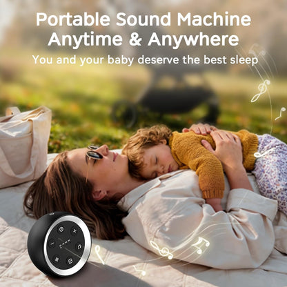 Portable Sound Machine White Noise Machine for Baby Kids Adults Sleeping with 32 Soothing Sounds 32 Volume Levels Brown Noise Machine with 4 Timer Memory Funtion for Travel Office Privacy