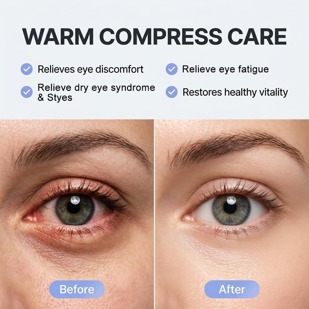 Facemoon 30 Pack Self-Heating Steam Eye Masks for Dry Eyes: Moist Heat Warm Compress for Stye Fast Relief & Digital Eye Strain, FSA Eligible HSA Disposable Heated Eye Mask, Unscented Travel Ready