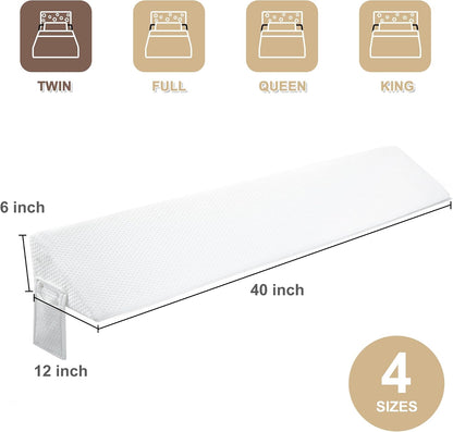IFNOW Queen Size(60"x6"x10") Bed Wedge Pillow for Headboard, Mattress Gap Filler(0-8"), Bed Wedge for Gap Between Your Headboard and Mattress Dark Grey | High-Density Foam,Fills 0-8"Mattress Gap,Prevents Pillow & Items Falling,Works with Headboard or