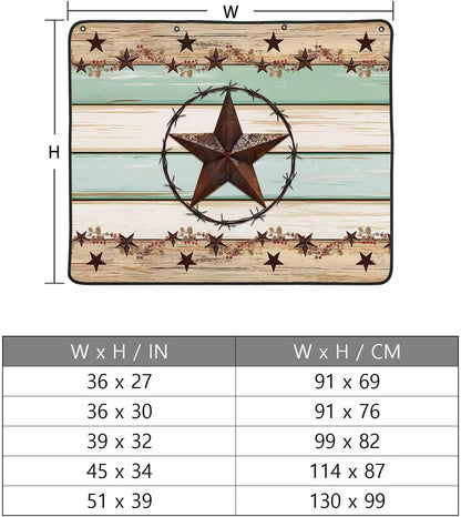 Magnetic Fireplace Cover Texas Star Teal Blue Fireplace Screen Decorative Farm Wood Grain Insulation Fireplaces Blocker Blanket Save Energy Fireplaces Draft Stopper Covers for Living Room 39x32 Inch