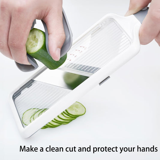 NACOLUS Mandoline Slicer for Kitchen, Adjustable Vegetable Slicer with Food Holder,Handheld Potato Slicer, Simple&Handy veggie slicer vegetable cutter