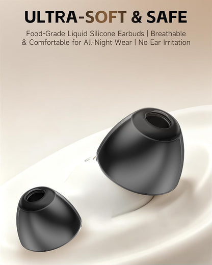 Paekole Sleep Earbuds for Side Sleepers, Ultra-Small Invisible Earbuds for Sleeping, Noise Cancelling Sleep Headphones & Ear Plugs for Snoring Blocking, Bluetooth Sleep Buds for Bedtime & Travel
