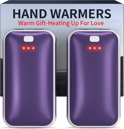 Lerat Hand Warmers Rechargeable 2 Pack, Portable Electric Hand Warmer Max 131℉, Reusable Slim Pocket Heater Handwarmers, Gifts for Men, Women, Outdoor, Golf, Camping, Hunting Essentials