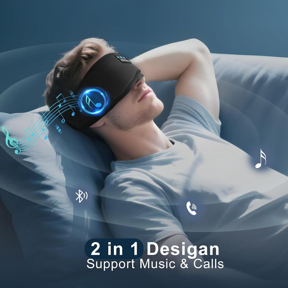Sleep Mask with Bluetooth 5.4 Headphones, Removable 3D Eye Cups, Timing Sleeping Headphones for Side Sleepers, Wireless Music Eye Mask Speakers for Men, Women, Tech Gifts, Pink