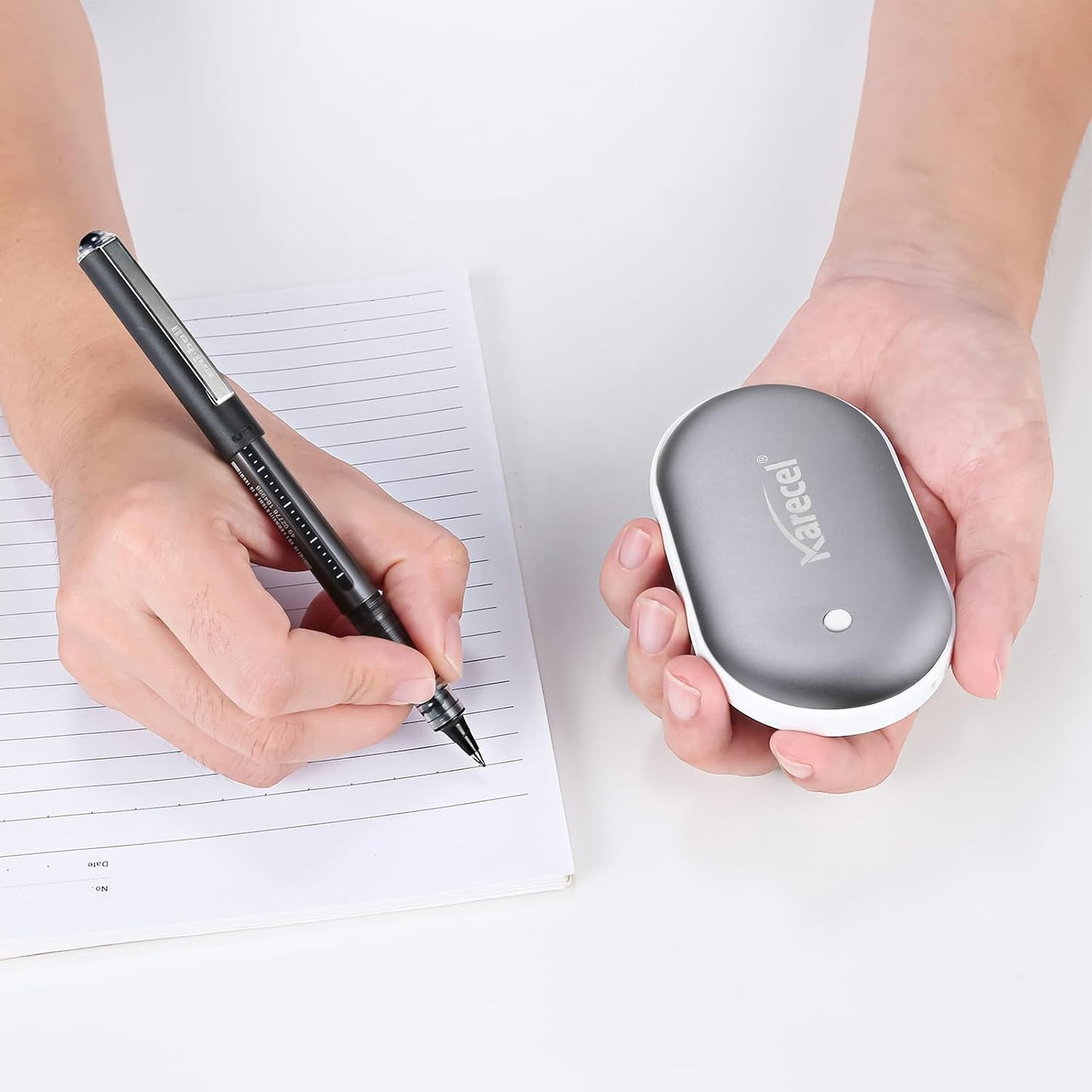 Karecel Rechargeable Hand Warmer, 5200mAh Double-Sided 4-inch Full-Surface Heat Electric Hand Warmer, Up to 11Hrs, Portable Handwarmer Pocket Heater, Tech Gifts for Men Women, Winter Essentials