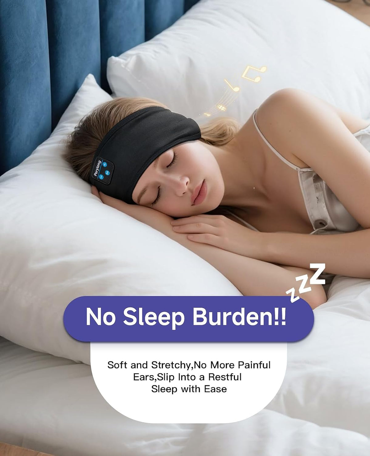 Perytong 2 Pack Sleep Headphones, Sleeping Headphones | Bluetooth Headband with Ultra-Thin HD Stereo Speaker, Wireless Headphone for Sports, Insomnia, Yoga, Air Travel, Meditation