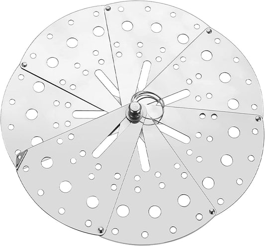 Adjustable Anti-overflow Lid Stainless Steel Spill Stopper Cover with Expandable Strainer for Kitchen Pots and Pans Boil-over Prevention