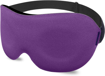 DTS Eye Sleep Mask for Side Sleepers Men Women Zero Eye Pressure 3D Cups Complete Light Blocking Night Blindfold with Adjustable Strap Shade Cover Sleeping Mask for Travel Nap Work Home (Black)
