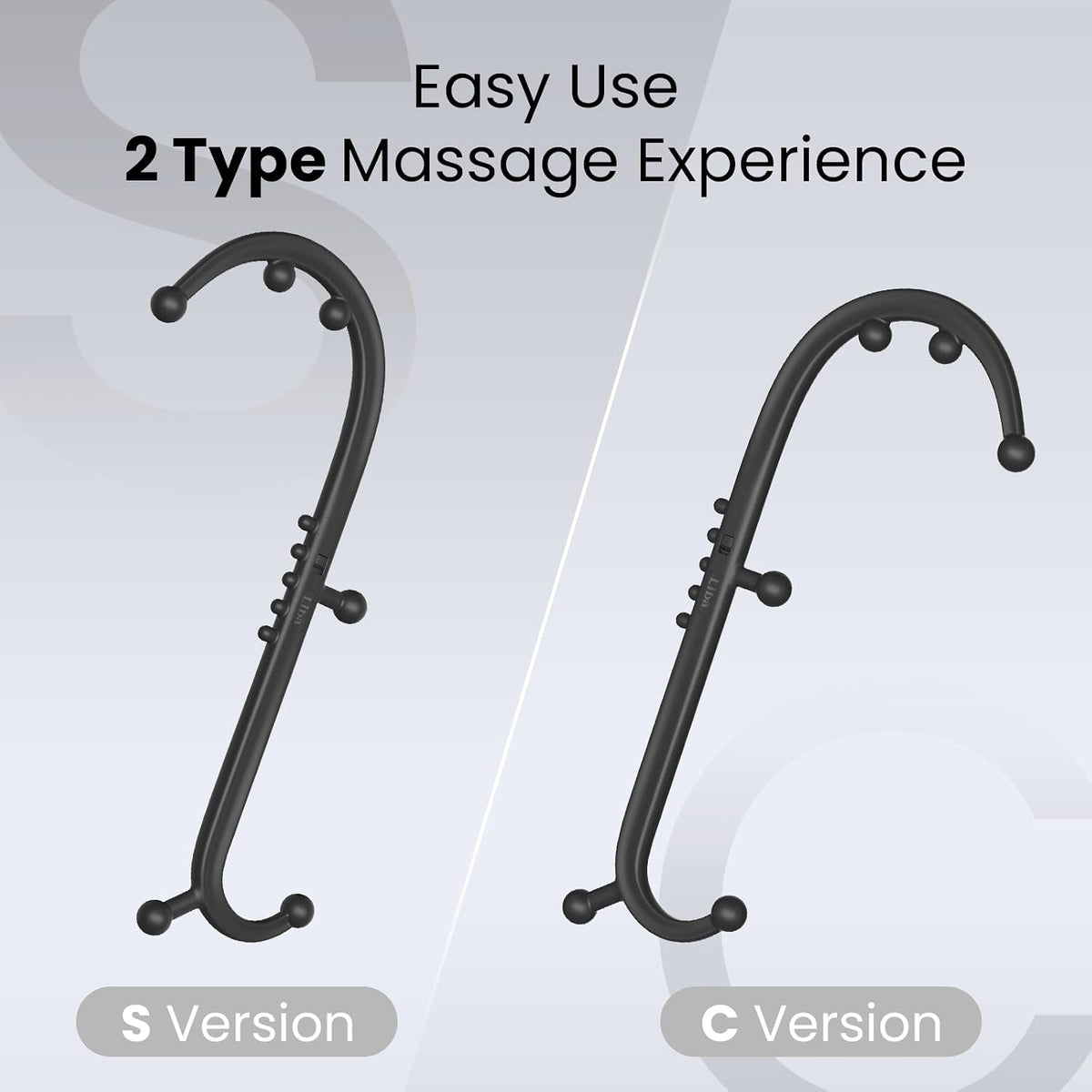 LiBa Back and Neck Massager Trigger Point Hook Therapy Tool Navy