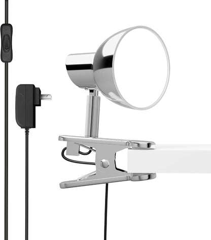 Clamp Light, Super Bright Clip Lamp for Book Reading in Bed Headboard Light, Easy to Attach Illumination Powerful Small Compact Clamp Lamp Black