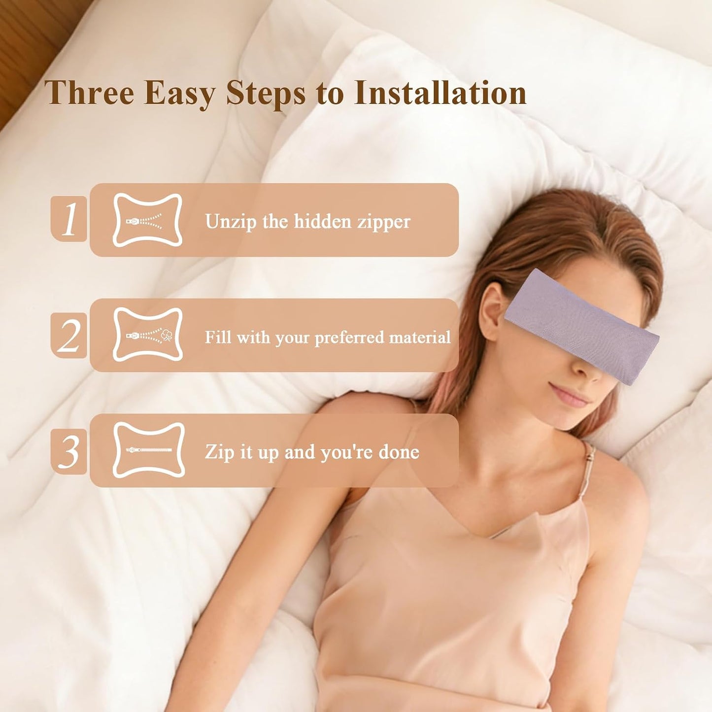 Cotton Weighted Eye Pillow Case Covers, 6pcs Soft Cooling Eye Pillow Cases | for Relaxation for Yoga, Sleeping,Meditation, Spa Migraine Relief, Massage Accessories,Covers ONLY