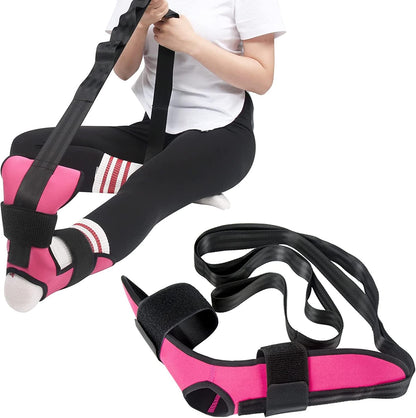 Foot and Calf Stretcher for Plantar Fasciitis, Leg Stretch Band，Improve Leg Stretching，Premium Physiotherapy Stretching Strap Improves Strength and Relief to Heel Spurs, Calf, Thigh and Hip