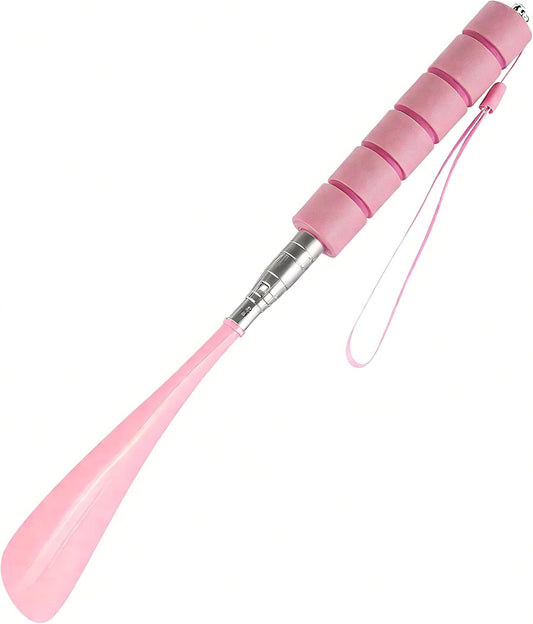 Shoe Horn Retractable Stainless Steel Long-Handle Foldable Shoe Puller for Seniors Extended Travel Pregnant Women 1 Pack