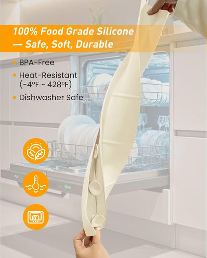 Sink Splash Guard 18" 23" 30" Silicone Water Guard with Strong Suction Cups, Faucet & Countertop Protector, Bathroom & Sink Edge Splash Guard Strip, Dishwasher Safe-Grey 18"