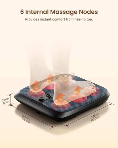 RENPHO FSA Foot Massager Mat with Heat & Kneading for Plantar Fasciitis | Step-Activated On/Off, Pressure Trigger, FSA Eligible HSA, Slim & Fits under Sofa, Gifts for Women, Fits up to Size 12