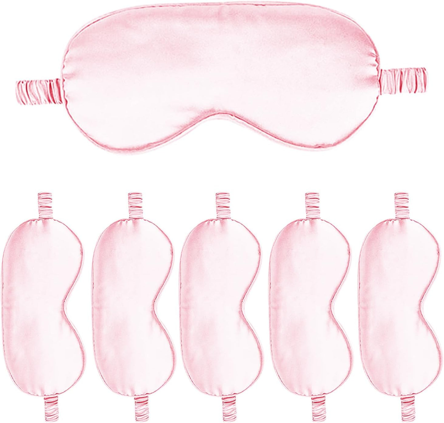 6PACK Silk Sleep Mask Satin Eye Masks Blackout Silky Eyeshade Cover Soft Blindfold Eyeshades for Women Sleeping Travel Gift