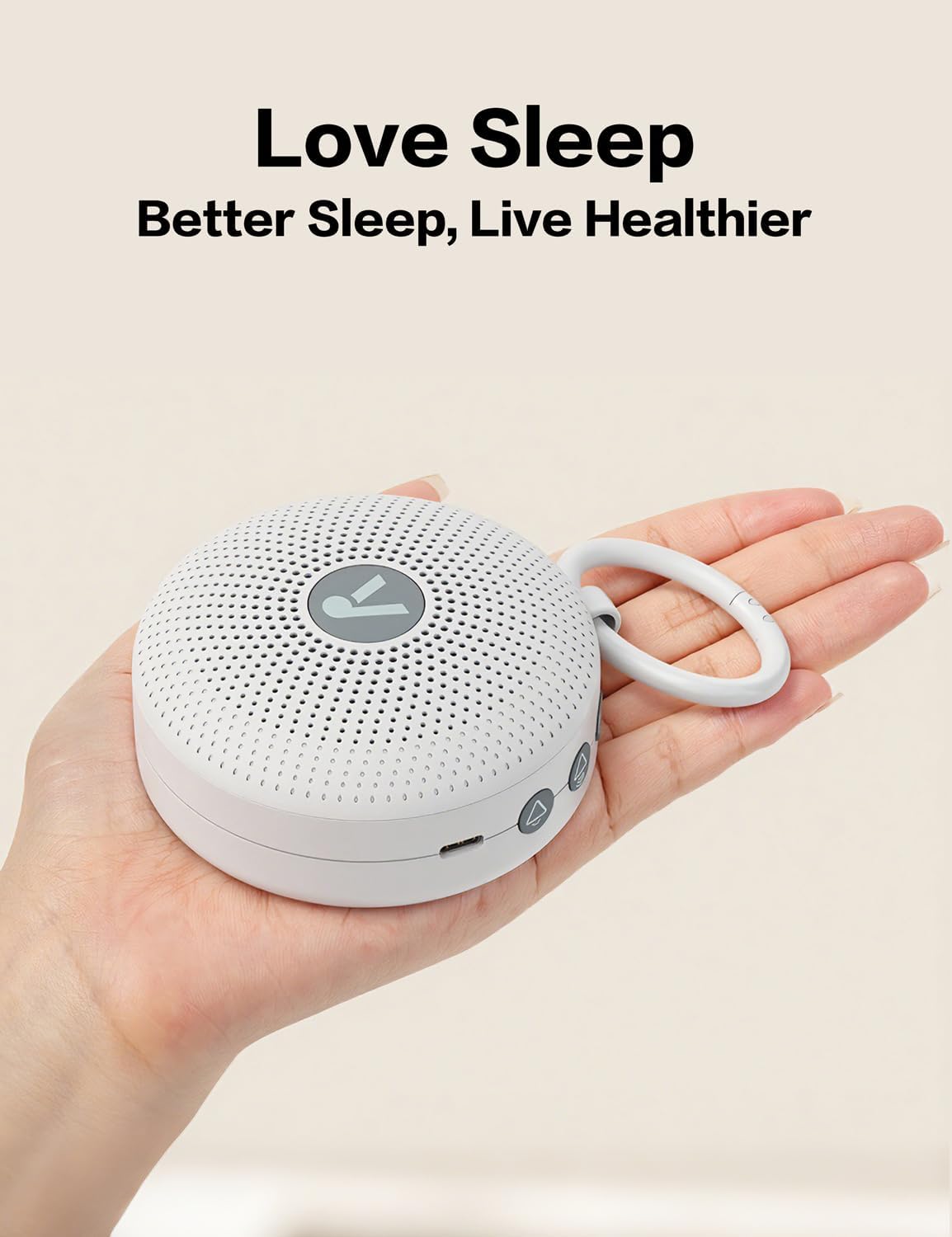 Portable Sound Noise Machine for Baby Kids Adult with 21 Natural Soothing Sounds, Powerful Battery, 32 Levels of Volume, Noise Canceling for Office & Sleeping, Sound Timer Therapy for Home, Travel