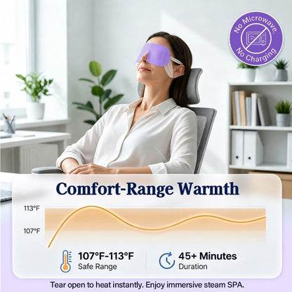 30 Pack Self-Heating Steam Eye Masks for Dry Eyes: Moist Heat Warm Compress