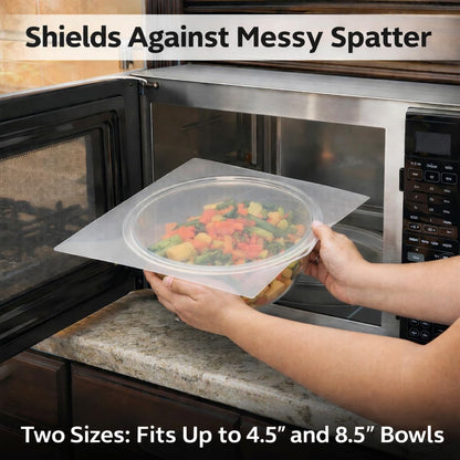 HIC Kitchen Splatter Guards for Microwave, BPA Free, Set of 4