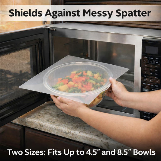 HIC Kitchen Splatter Guards for Microwave, BPA Free, Set of 4