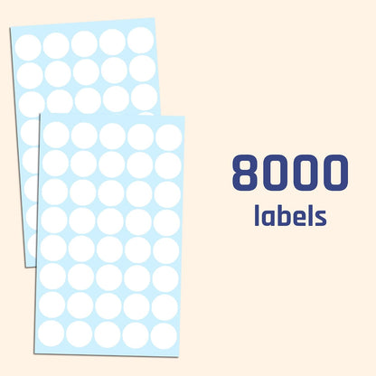 3/4" Round Colored Dot Stickers Labels - 10 Colors