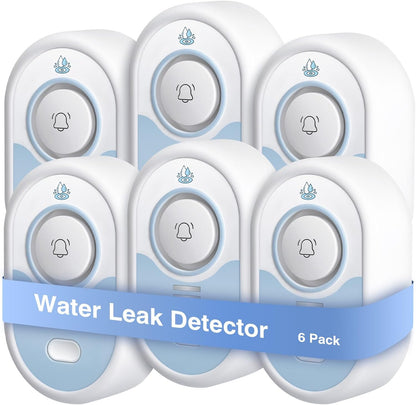 Water Leak Detector 3 Pack, 5-Year Battery Life, Water Alarm with Low Battery Warning, 100dB Loud Sound and Self-Test Function, IP66 Waterproof for Home Basement Kitchen RV(Not Support Wi-Fi)
