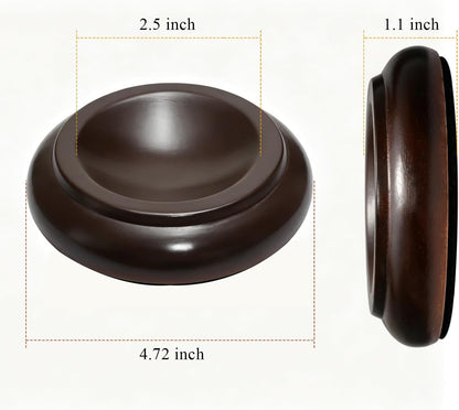 Piano Caster Cups Furniture Pads Upright Piano Caster Cups Wood Coasters Cups Floor Protectors for Furniture Furniture Floor Protectors (Walnut, 4)