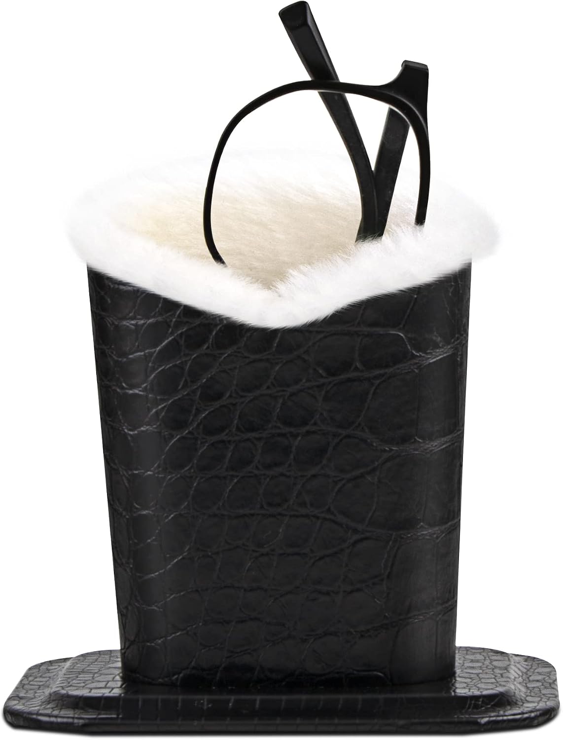 Plush Fluffy Lined Anti-scratch Eyeglasses Holder Protective Glasses Stand Case