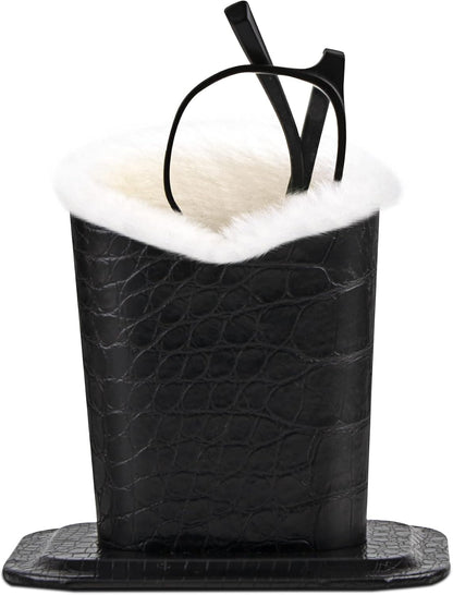Plush Fluffy Lined Anti-scratch Eyeglasses Holder Protective Glasses Stand Case