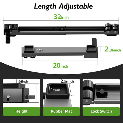 Appliance Rollers Heavy Duty,20''-32''in Extendable Appliance Sliders,Liftable Anti Slip Mobile Washing Machine Base,Easily Move Washer and Dryer Machines,Refrigerators,Furniture-Black