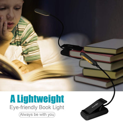 VAVOFO Rechargeable Reading Light, Clip on Book Light for Reading in Bed