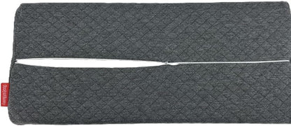 Memory Foam Half Moon Shaped Bolster Pillow for Neck Leg Knee Lumbar Feet Lower Back 16.5x7x4 (Grey)