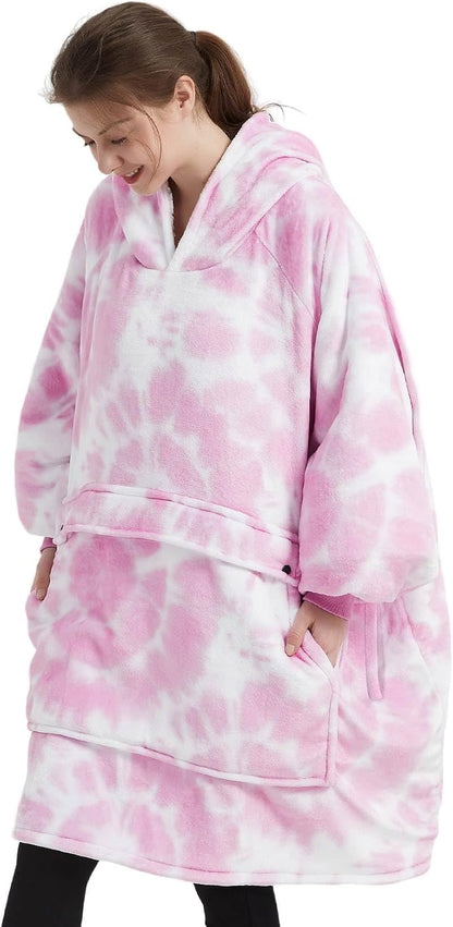 Wearable Blanket Hoodie for Adults With Pocket Strawberry Hoodie | Sherpa, Fuzzy Blanket Hoodie, Oversized Sweatshirt Blanket, Kangaroo Pouch, Cute Birthday Gifts for Sister, Cute Stuff